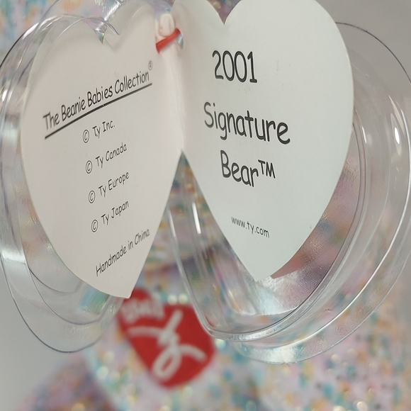 Vintage TY 2001 Signature Beanie Baby Bear with Case - Picture 4 of 7